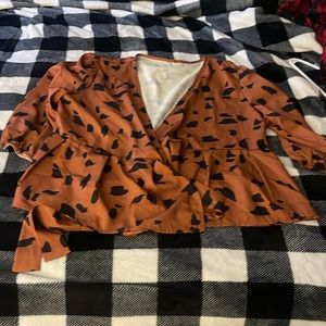 New never worn cross over blouse